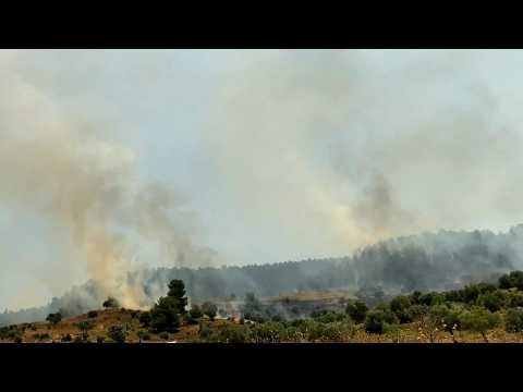 Fires erupt in northern Israel following rockets launched from Lebanon