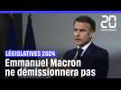 Élections législatives 2024 : Non, Emmanuel Macron ne démissionnera pas