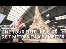 Une Tour Eiffel de plus de 7 mètres en allumettes