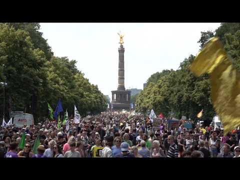 Demonstrators protest in Berlin against far right ahead of European elections