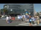 Israelis cheer outside hospital after hostage rescue operation