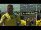 Ukraine fans arrive at stadium for first Euro 2024 match against Romania