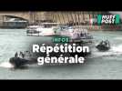 Paris 2024 : Répétition générale du défilé pour la cérémonie d'ouverture des jeux sur la Seine