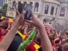 Superbe ambiance à Francfort mise par les supporters belges !