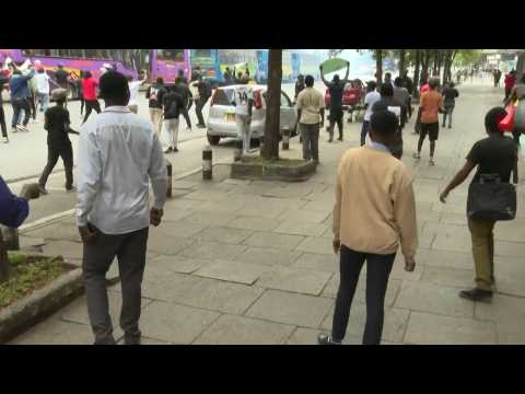 Tear gas in Kenya's capital as hundreds protest tax hike