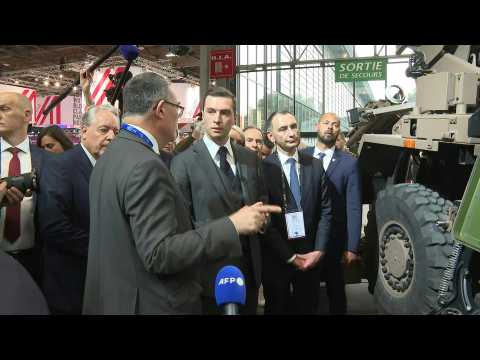 Far-right leader Bardella visits the Eurosatory defence exhibition