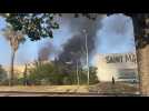 Perpignan : incendie dans l'ancien entrepôt Comteroux