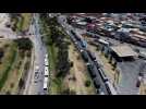 Truckers line up in Bogota to protest fuel price increase