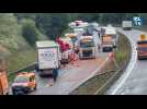 La RN10 bloquée au niveau de Roullet, un camion en travers de la route : évitez le secteur, c'est bouché !