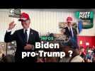 La très étonnante image de Joe Biden qui enfile une casquette « Trump 2024 »