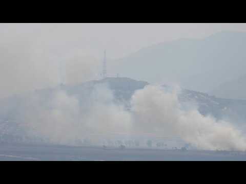 Smoke billows over southern Lebanon villages after Israeli strikes