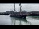 A Boulogne-sur-Mer, l'arrivée émouvante du trois mâts Belem dans le port