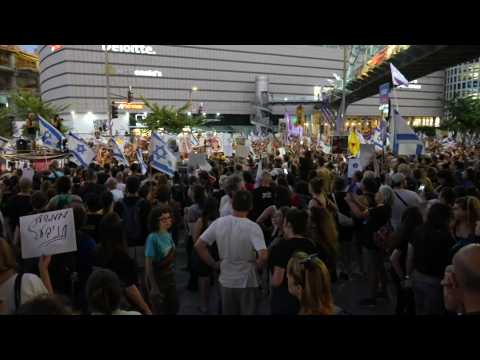 Israelis protest in Tel Aviv calling for a ceasefire and hostage deal