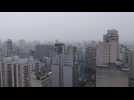 STOCKSHOTS: Sao Paulo covered in smog and smoke due to wildfires