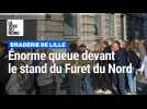 Braderie de Lille : énorme queue devant le stand du Furet du Nord