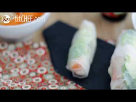 Rouleaux de printemps aux crevettes pas à pas