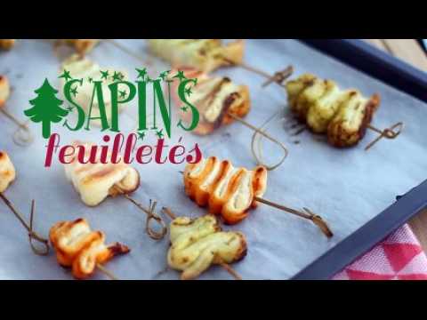Sapins feuilletés au pesto pour l'apéritif de noël