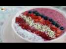 Smoothie bowl aux fruits rouges