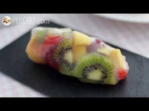 Rouleaux de printemps aux fruits