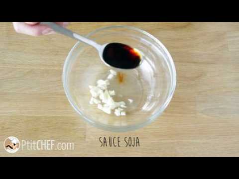 Brochettes de crevettes sauce chinoise