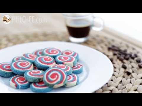 Biscuits sablés tricolores, drapeau français