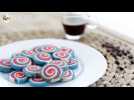 Biscuits sablés tricolores, drapeau français