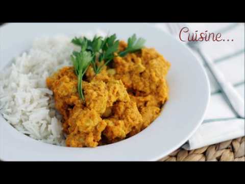 Poulet au curry et lait de coco