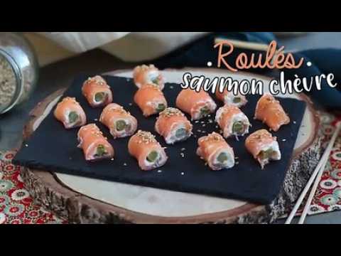 Roulés de saumon au chèvre et asperges