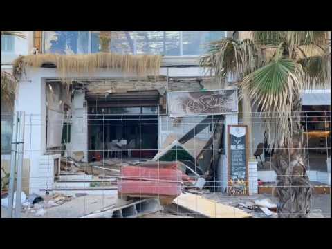 Images of the damage in the aftermath of the collapse of a restaurant in Mallorca