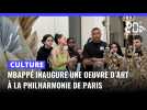 Mbappé inaugure une oeuvre d'art à la Philharmonie de Paris