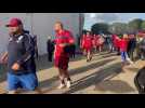 Rugby : l'arrivée des joueurs de Béziers au stade avant le match contre Brive