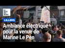 Marine Le Pen attendue sur le marché de Lillers, ambiance très tendue