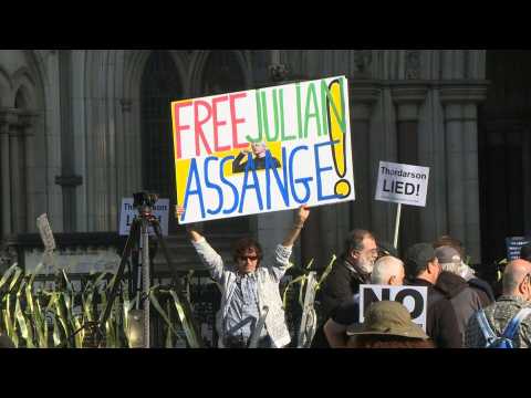 Outside London court set to rule on Julian Assange extradition