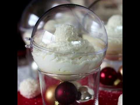 Verrines coco façon raffaello sans cuisson - un dessert féérique dans une boule à neige