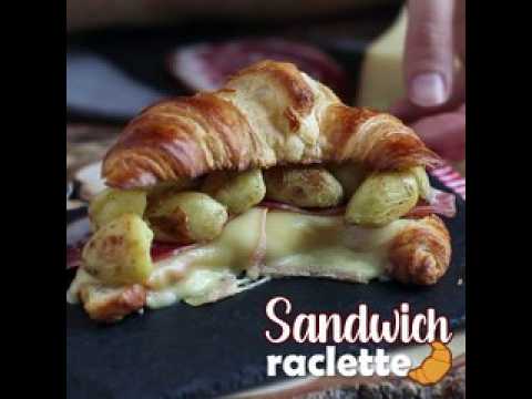 Sandwich croissant à la raclette pour un brunch gourmand réussi!
