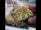 Gâteau crumble délicieux aux framboises, croquant et fondant