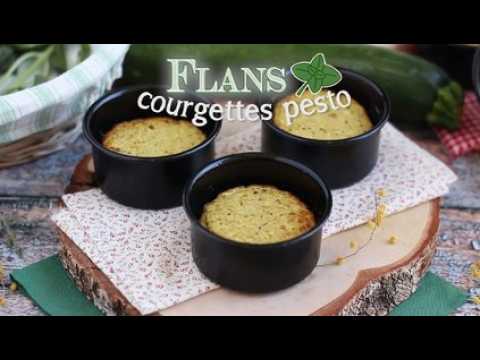 Flans à la courgette et au pesto - sans gluten