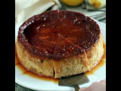 Pudding à la pomme, croissant et caramel