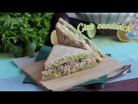 Club sandwich au thon et à l'avocat