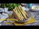 Club sandwich au poulet au curry