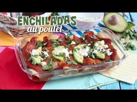 Enchiladas au poulet et sauce tomate piquante