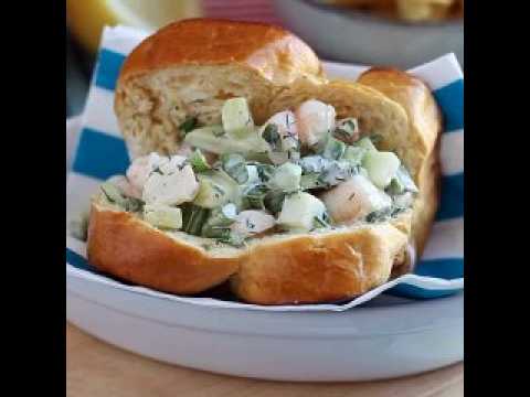 Crevettes roll - sandwich brioché aux crevettes