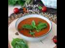 Soupe de tomates et basilic