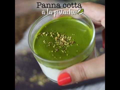 Panna cotta à la crème de pistache