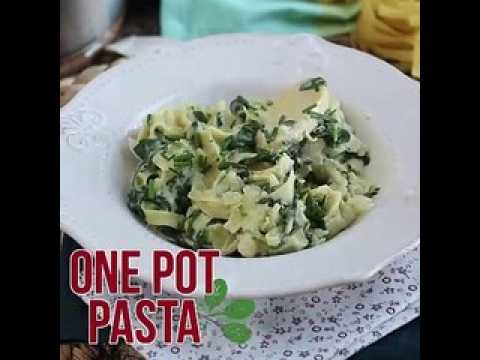 One pot pasta épinards chèvre et poulet