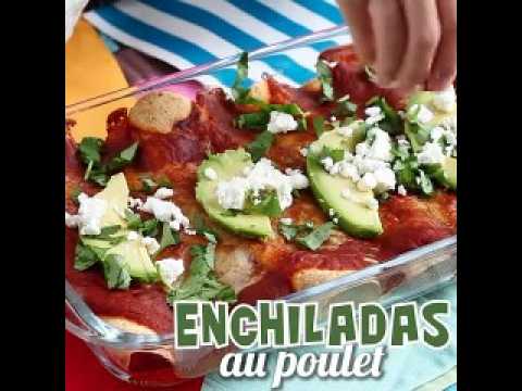 Enchiladas au poulet et sauce tomate piquante