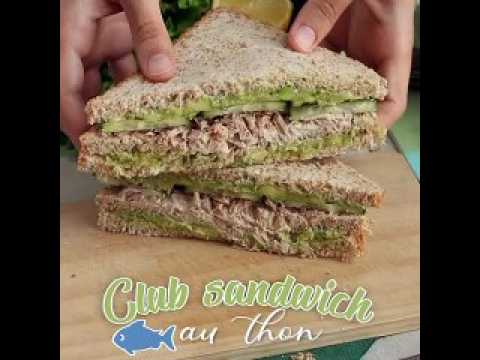 Club sandwich au thon et à l'avocat