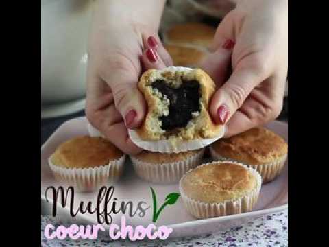 Muffins au coeur chocolaté - vegan et sans gluten