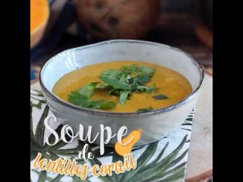 Soupe au butternut et aux lentilles corail