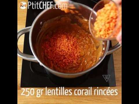 Dahl de lentilles corail facile